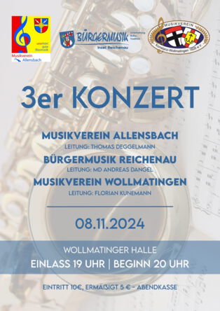 3er-Konzert in Wollmatingen am 08.11.2024